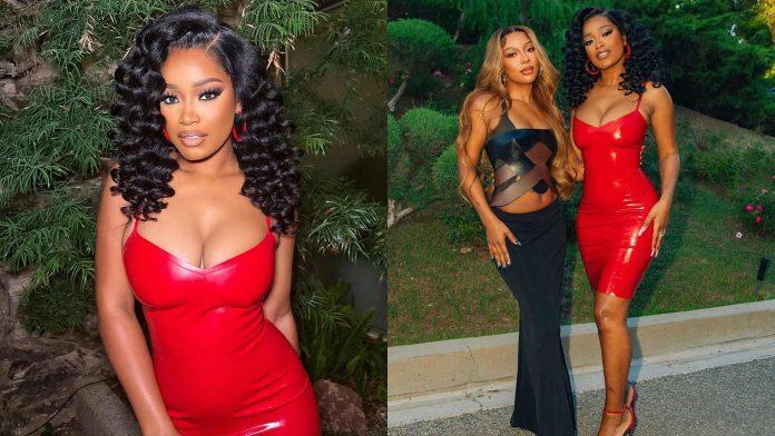 keke-palmer-dolce-gabbana-red-latex-dress Keke Palmer Stuns in Red Hot Latex Dress