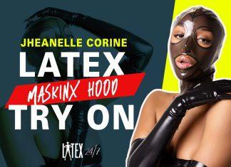 Jheanelle Corine MaskinX Latex Hood Try On