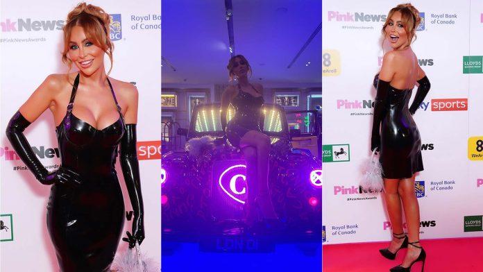 mafs-uk-ella-morgan-pink-news-awards-honour-skin-two-latex-dress