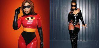 Chloe Bailey in Custom Venus Prototype Latex for Halloween Chloe Bailey wears custom Venus Prototype latex outfits for Halloween