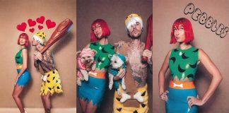 Hailey Bieber wears Venus Prototype for Flintstones Inspired Halloween Hailey Bieber dresses up as latex Pebbles from the Flintstones for Halloween