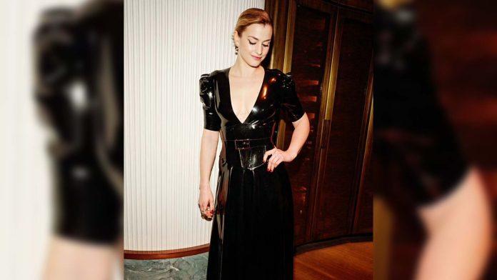 Stefanie Martini wears Atsuko Kudo Latex dress to BAFTA Rising Stars Party