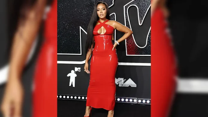 angela-simmons-mtv-vmas-red-latex-dress-venus-prototype Latex and Luxury: Angela Simmons Bold Statement at the MTV VMAs