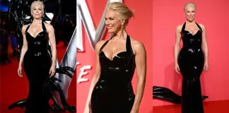 Hannah Waddingham Channels Venom in Sizzling Latex at Premiere Hannah Waddingham wears Atsuko Kudo Latex dress to Venom Premiere