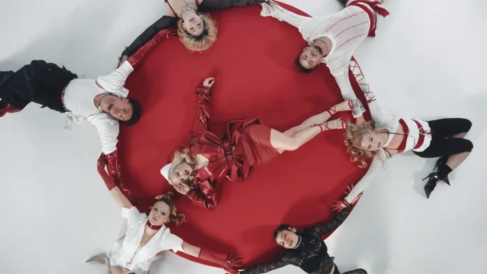 heidi-montag-ill-do-it-music-video-superficial-red-latex-trench-coat Heidi Montag wears red latex trench coat for "I'll Do It" music video