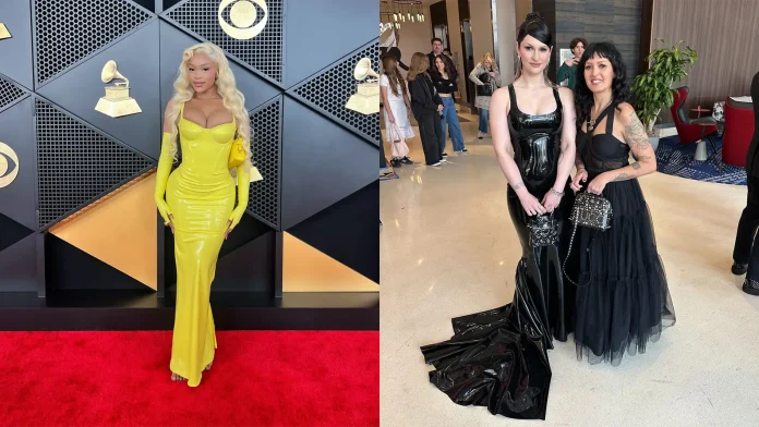 grammy-awards-2025-grammys-latex-clothing-fashion-spiritbox-courtney-laplante-avellano-jourdin-pauline-busted-brand Latex Fashion Wins Big at The Grammys 2025