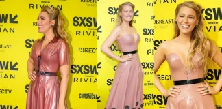 Lady Gaga’s Designer Dresses Blake Lively in 1940s Latex Vibe Lady Gaga's Designer Renée Masoomian Dresses Blake Lively in 1940s Latex Vibe for Another Simple Favor premiere at SXSW
