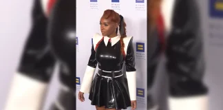 Janelle Monáe in a Latex Dress Just Broke the Internet! You HAVE to See This! Janelle Monáe in a Dead Lotus Couture Latex Dress at Human Rights Campaign’s 2025 Los Angeles Dinner