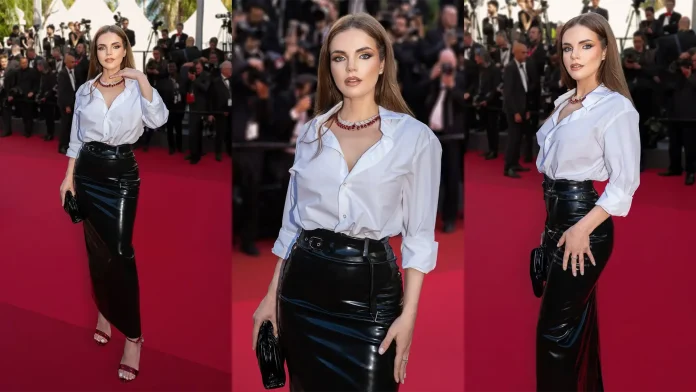 belarex-elisa-sottocorno-latex-skirt-cannes-international-film-festival Belarex Shines at Cannes: Elisa Sottocorno's Chic Latex Moment