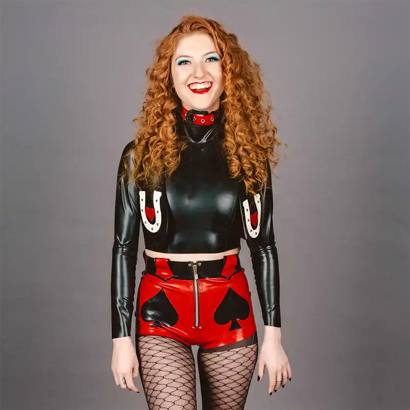 The Midnight Cowgirls star Marly Murphy wears HEVEA latex designs
