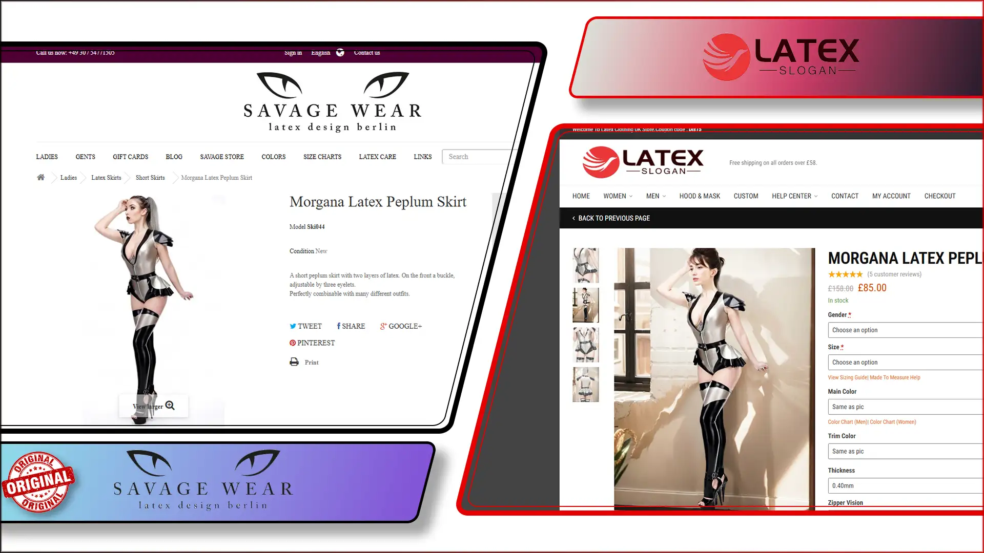 Savage Wear and Latex Clothing UK