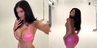 Latex Dreams: Dead Lotus Couture and Kylie Jenner Launch Bubblegum Revolution Kylie Jenner wears pink bubblegum Dead Lotus Couture latex skirt and bikini bra top