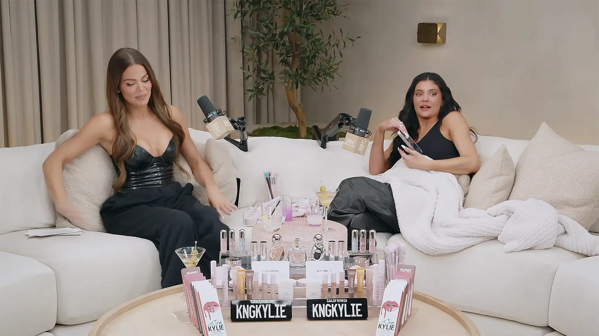 Khloé Kardashian wears black latex bodysuit on podcast Khloé in Wonder Land with Kylie Jenner
