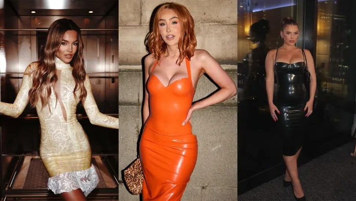 the-beauty-awards-uk-2025-ella-morgan-liberty-poole-molly-smith-latex-fashion-clothing Ella Morgan, Molly Smith and Liberty Poole wear latex to The Beauty Awards UK