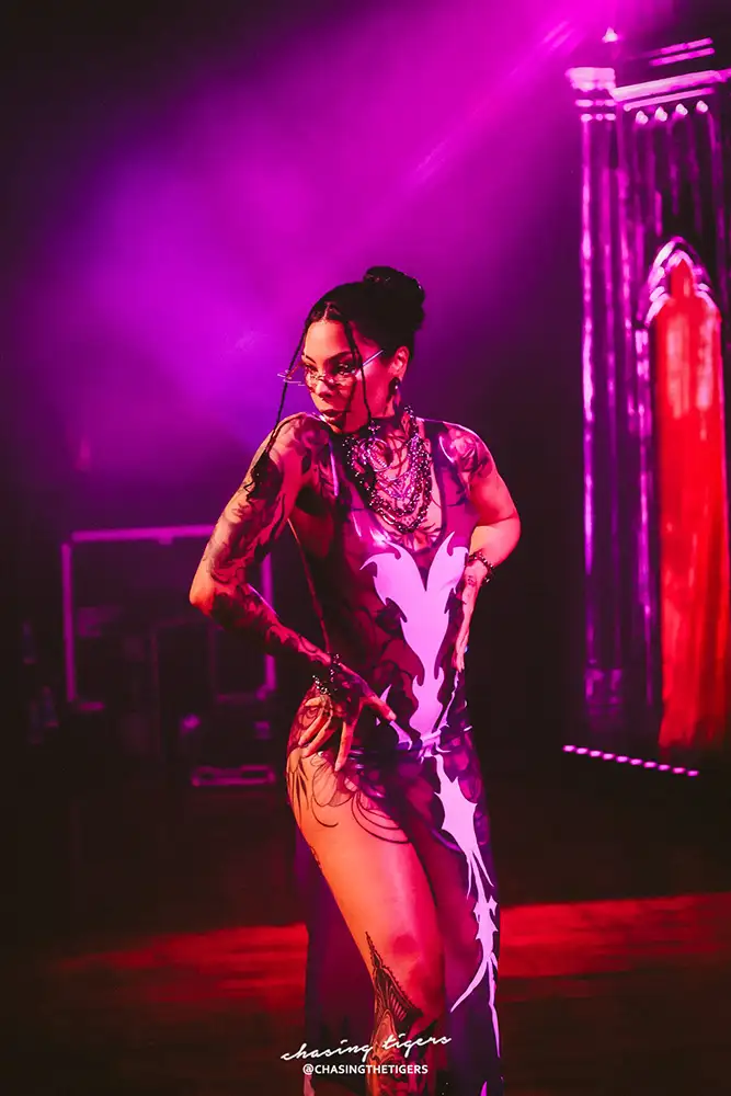 Chanel wears Liquid Disco Latex at Torture Garden in London