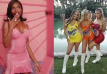 Latex Takes the Desert by Storm: The Ultimate Coachella 2026 Fashion Trend Olandria Carthen wears Venus Protoype latex and Abella Danger, Valentina Page and Kayley Gunner wear Maggie Delena Latex to Coachella Festival