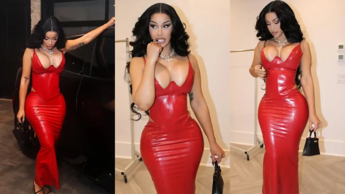 cardi-b-poster-girl-khy-latex-fashion-clothing Cardi B wears Poster Girl x KHY latex fashion