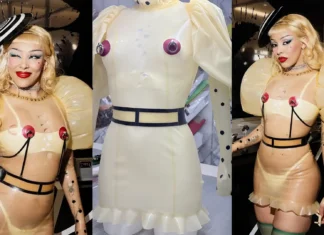Designing for Doja Cat: The Behind-the-Scenes Latex Engineering by Coco Latex Doja Cat wears Coco Latex to MAC Cosmetics Paris Event