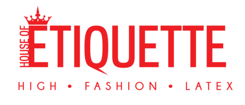 House of Etiquette Logo Latex Clothing Fashion Directory