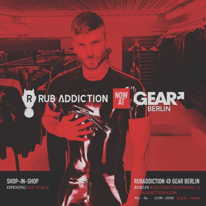 Rub Addiction Logo Latex Clothing Fashion Directory