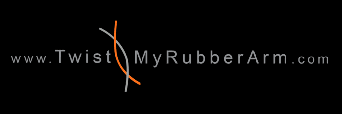 Twist My Rubber Arm Logo Latex Clothing Fashion Directory